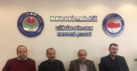 Eğitim Bir Sen Kayseri Şube Başkanı Kalkan, 