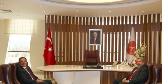 Aksaray Üniversitesi Rektörü Prof. Dr. Yusuf Şahin’den Rektör Bağlı’ya ziyaret