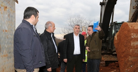 Başkan Toçoğlu, iki ilçenin içme suyu hattındaki çalışmaları inceledi