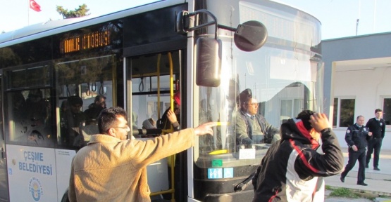 Çeşme’de 35 sığınmacı yakalandı
