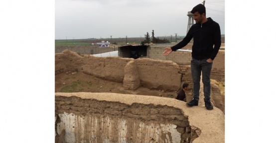 Kızıltepe’de ahır çöktü