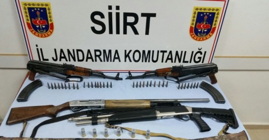Siirt’te silah ve mühimmat ele geçirildi
