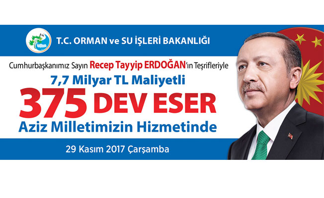 CUMHURBAŞKANI RECEP TAYYİP ERDOĞAN’IN HİZMETE ALACAĞI ESERLERDEN KARAMAN DA PAYINI ALACAK…