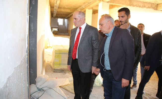 VALİ MERAL VE BAŞKAN ÇALIŞKAN OKUL İNŞAATLARINI GEZDİ