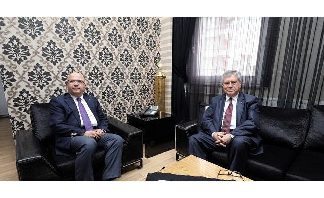EMEKLİ VALİ İMGA´DAN BAŞKAN ÇOBAN´A ZİYARET