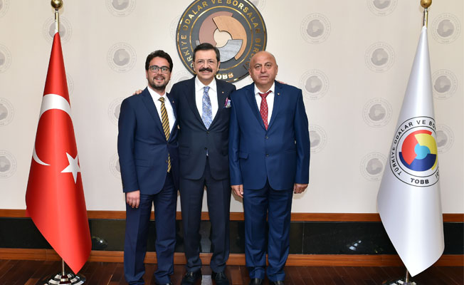 TOBB BAŞKANI HİSARCIKLIOĞLU'NA ZİYARET