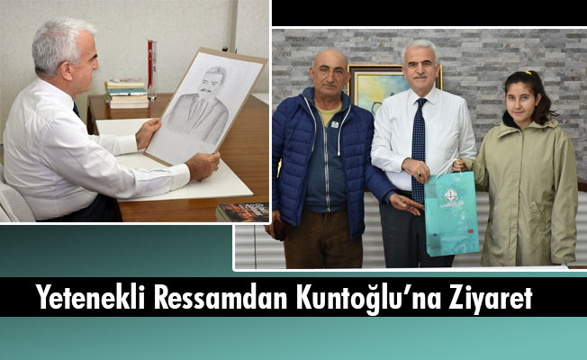 Yetenekli Ressamdan Kuntoğlu’na Ziyaret