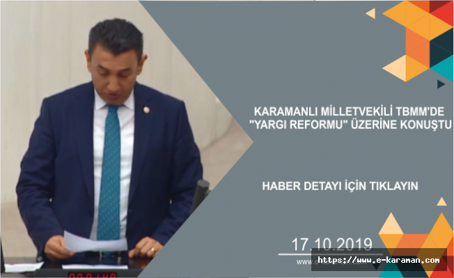 KARAMANLI MİLLETVEKİLİ TBMM'DE 