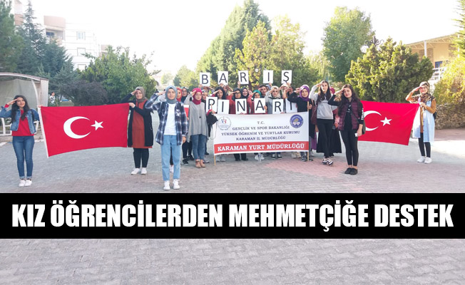 KIZ ÖĞRENCİLERDEN MEHMETÇİĞE DESTEK
