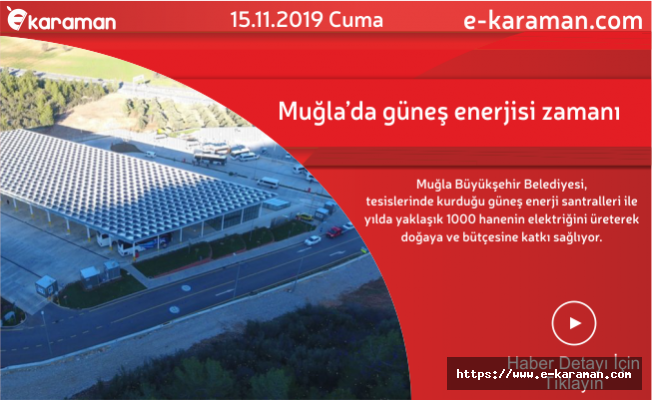 Muğla’da güneş enerjisi zamanı