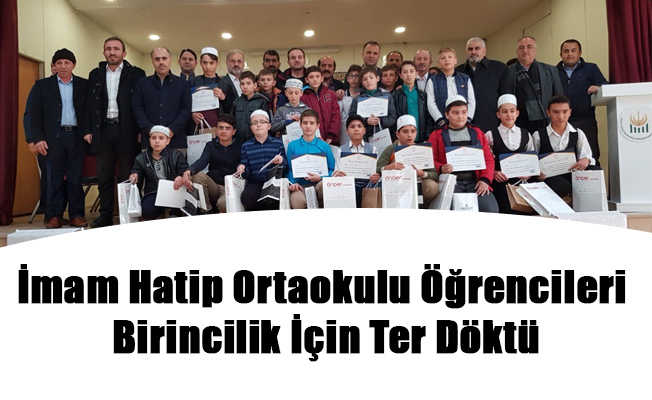 İmam Hatip Ortaokulu Öğrencileri Birincilik İçin Ter Döktü
