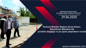 BAŞKAN KALAYCI SAHA ÇALIŞMALARINI YERİNDE İNCELEDİ