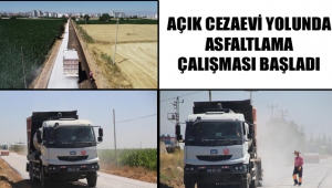  AÇIK CEZAEVİ YOLUNDA ASFALTLAMA ÇALIŞMASI BAŞLADI