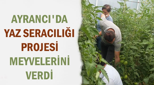 AYRANCI'DA YAZ SERACILIĞI PROJESİ MEYVELERİNİ VERDİ
