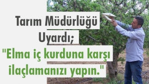 ELMA İÇ KURDUNA KARŞI İLAÇLAMA UYARISI