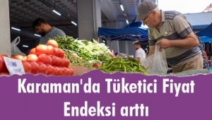 Karaman'da Tüketici Fiyatları Endeksinde Artış