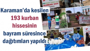 Karaman’da Bayramlık ve Kurban Dağıtımları