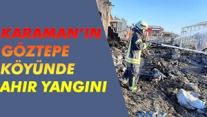 KARAMAN'INGÖZTEPE KÖYÜNDE AHIR YANGINI