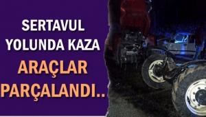 SERTAVUL'DA FECİ KAZA 2 YARALI