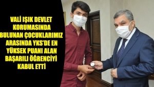 Vali Işık Devlet Korumasında Bulunan Çocuklarımız Arasında YKS’de En Yüksek Puanı Alan Başarılı Öğrenciyi Kabul Etti