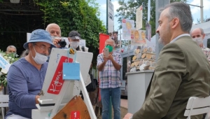 50. sanat yılında Başkan Aktaş’ı çizdi