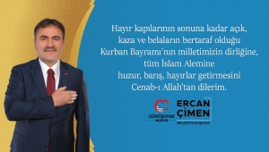 BAŞKAN ÇİMEN’İN KURBAN BAYRAMI MESAJI