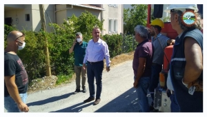 BELEDİYE BAŞKANIMIZ BARIŞ AYHAN SAHA ÇALIŞMALARINI YERİNDE İNCELEDİ