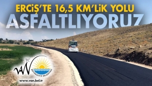 BÜYÜKŞEHİR ERCİŞ’TE 16,5 KM’LİK YOLU ASFALTLIYOR