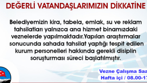 DEĞERLİ VATANDAŞLARIMIZIN DİKKATİNE