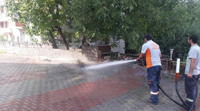 SAĞANAK YAĞMURUN İZLERİ TEMİZLENDİ