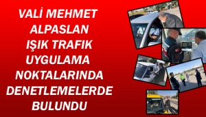 Vali Mehmet Alpaslan Işık Trafik Uygulama Noktalarında Denetlemelerde Bulundu