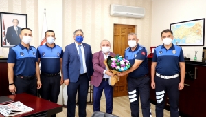 Zabıta Ekibinden Başkan Esen’e Ziyaret