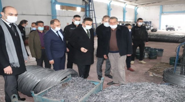 Siirt Valisi Hacıbektaşoğlu OSB’de incelemelerde bulundu