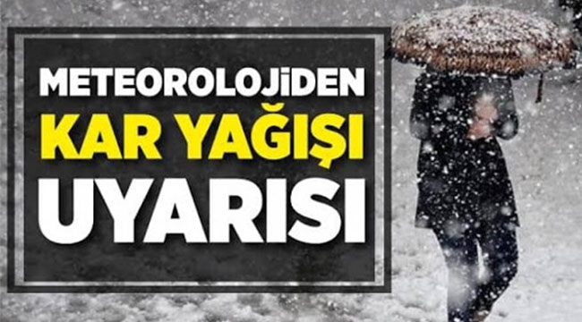 YOĞUN KAR YAĞIŞI BEKLENİYOR