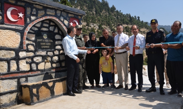 Mersin'de şehidin anısına yapılan çeşmenin bakımı yapıldı