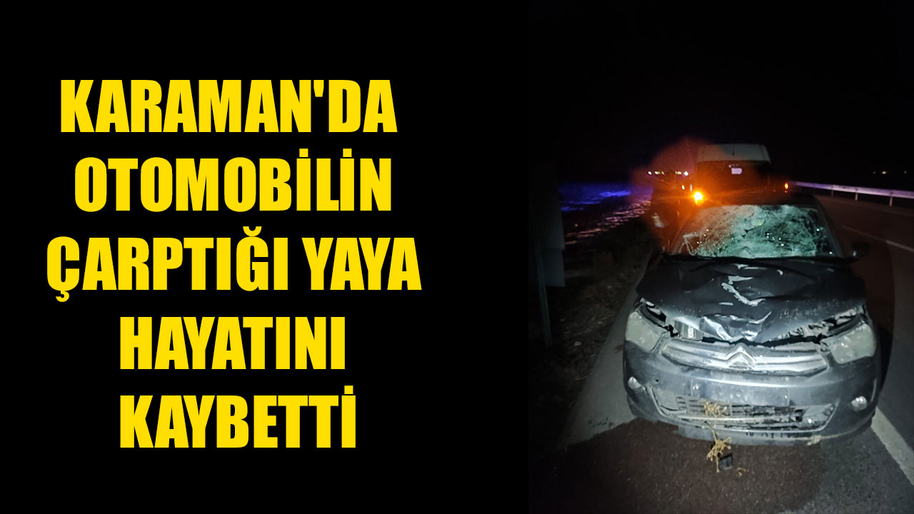 KARAMAN'DA OTOMOBİLİN ÇARPTIĞI YAYA HAYATINI KAYBETTİ
