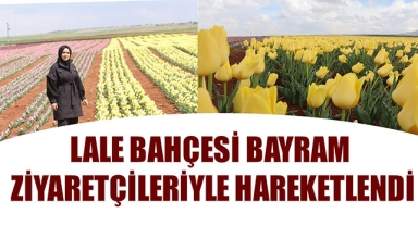 LALE BAHÇESİ BAYRAM ZİYARETÇİLERİYLE HAREKETLENDİ