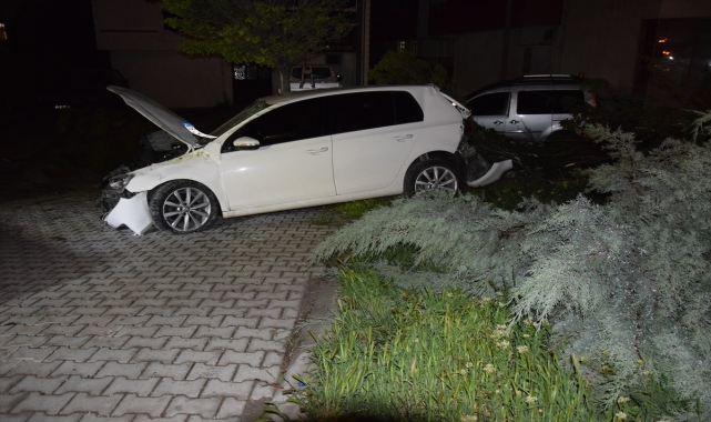 Konya'da otomobilin yayaya ve ağaca çarpması 3 kişi yaralandı