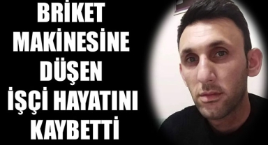 BRİKET MAKİNESİNE DÜŞEN İŞÇİ HAYATINI KAYBETTİ
