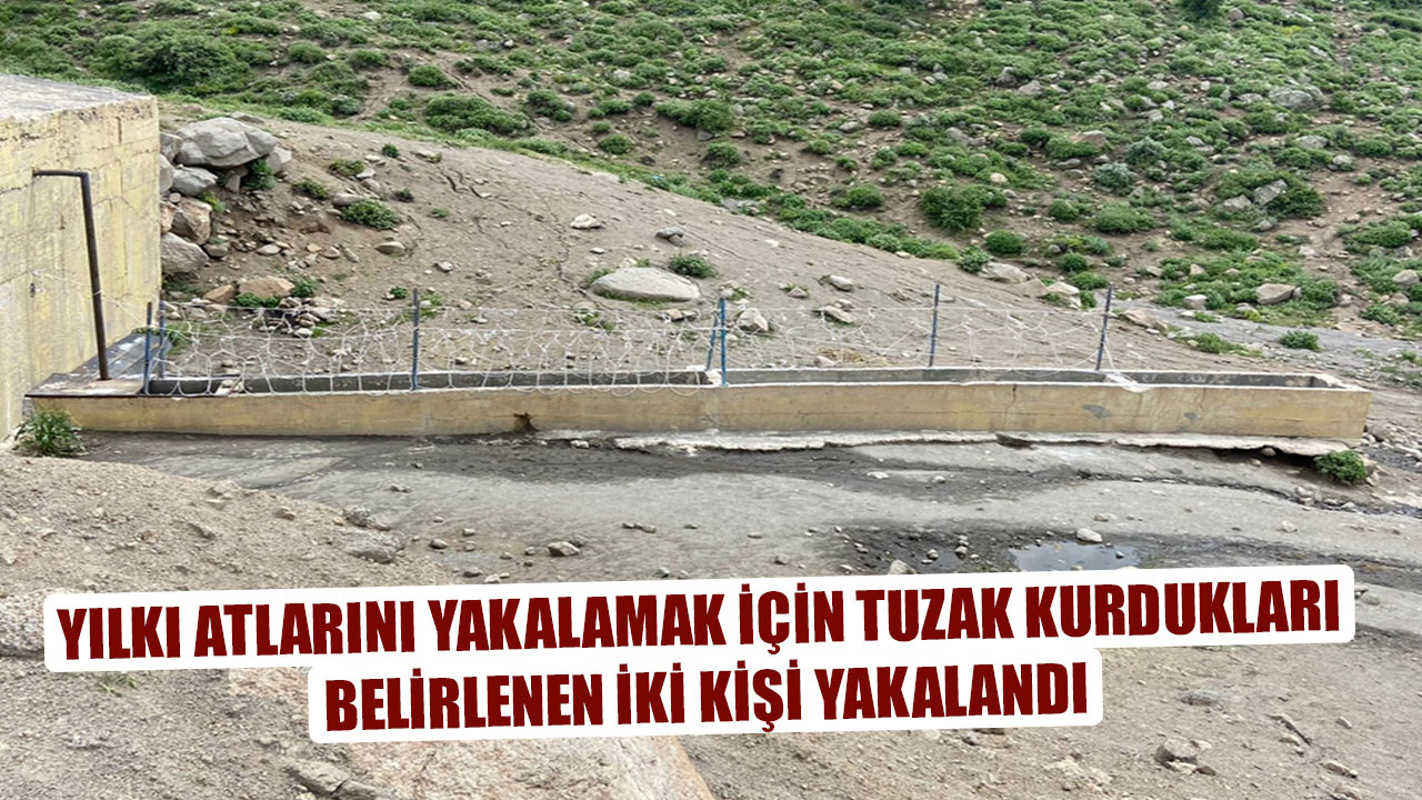 YILKI ATLARINI YAKALAMAK İÇİN TUZAK KURDUKLARI BELİRLENEN İKİ KİŞİ YAKALANDI