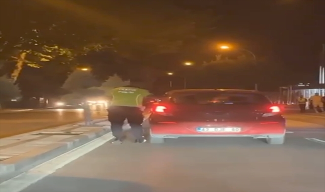 Konya'da trafikte makas atan sürücü yakalandı