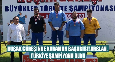 KUŞAK GÜREŞİNDE KARAMAN BAŞARISI! ARSLAN, TÜRKİYE ŞAMPİYONU OLDU