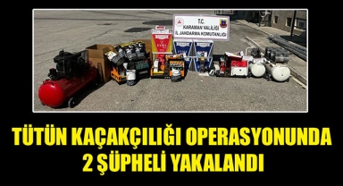 TÜTÜN KAÇAKÇILIĞI OPERASYONUNDA 2 ŞÜPHELİ YAKALANDI