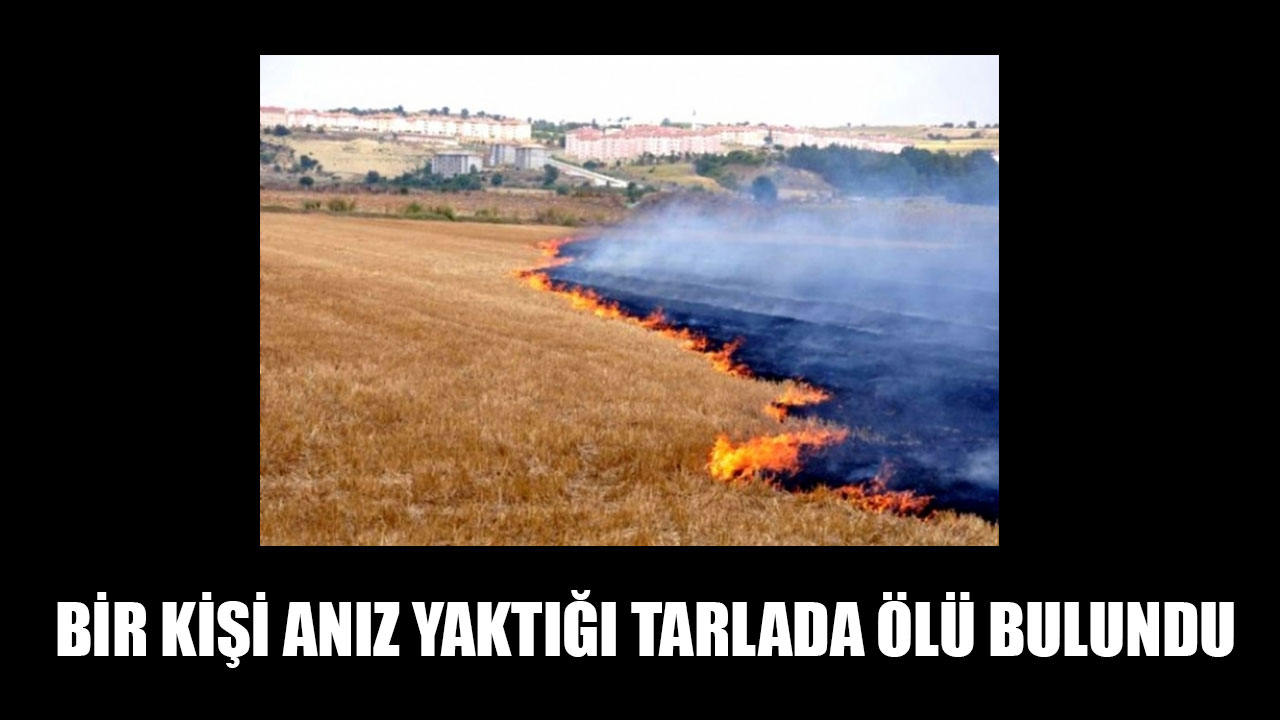 BİR KİŞİ ANIZ YAKTIĞI TARLADA ÖLÜ BULUNDU
