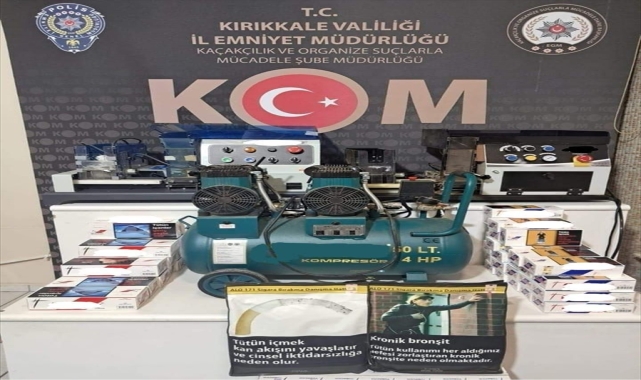 Kırıkkale'de 1 milyon 267 bin 400 makaron ele geçirildi