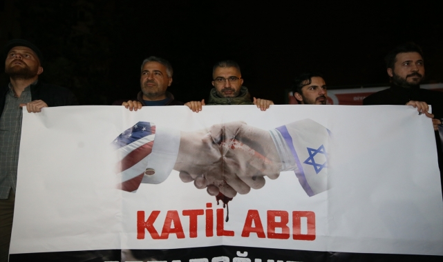 ABD'nin Gazze'de insani ateşkes istenen tasarıyı vetosu Eskişehir'de protesto edildi