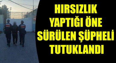 HIRSIZLIK YAPTIĞI ÖNE SÜRÜLEN ŞÜPHELİ TUTUKLANDI