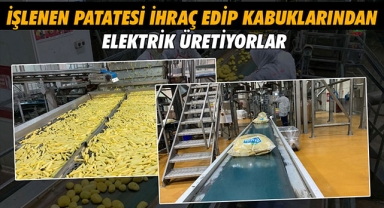 İŞLENEN PATATESİ İHRAÇ EDİP KABUKLARINDAN ELEKTRİK ÜRETİYORLAR