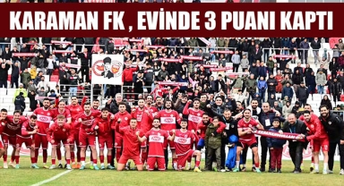 KARAMAN FK , EVİNDE 3 PUANI KAPTI 