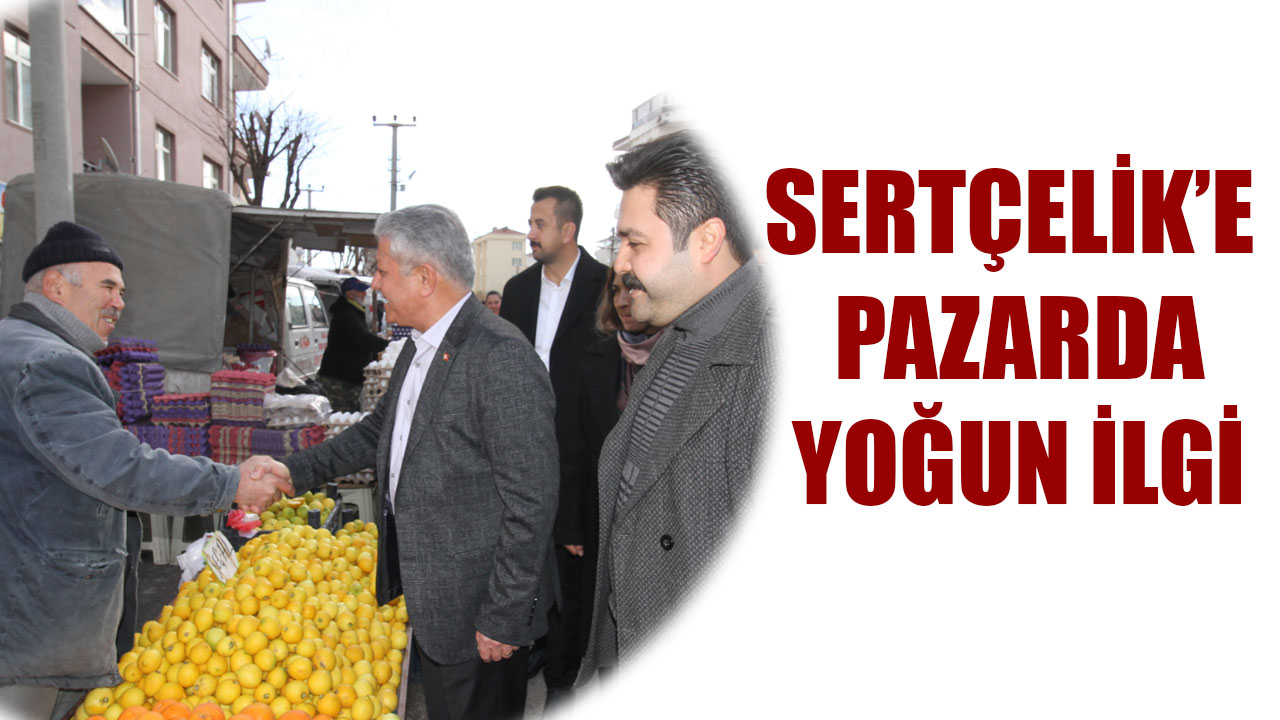 SERTÇELİK’E PAZARDA YOĞUN İLGİ